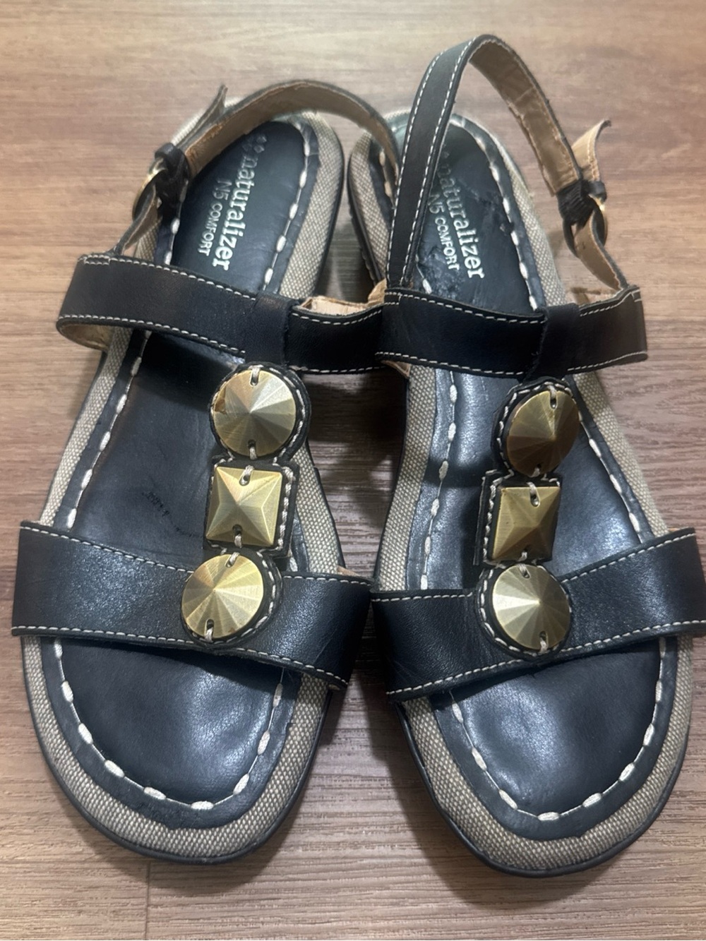 Naturalizer "Niche" Slingback Sandals Women’s Size 8M  Black Leather